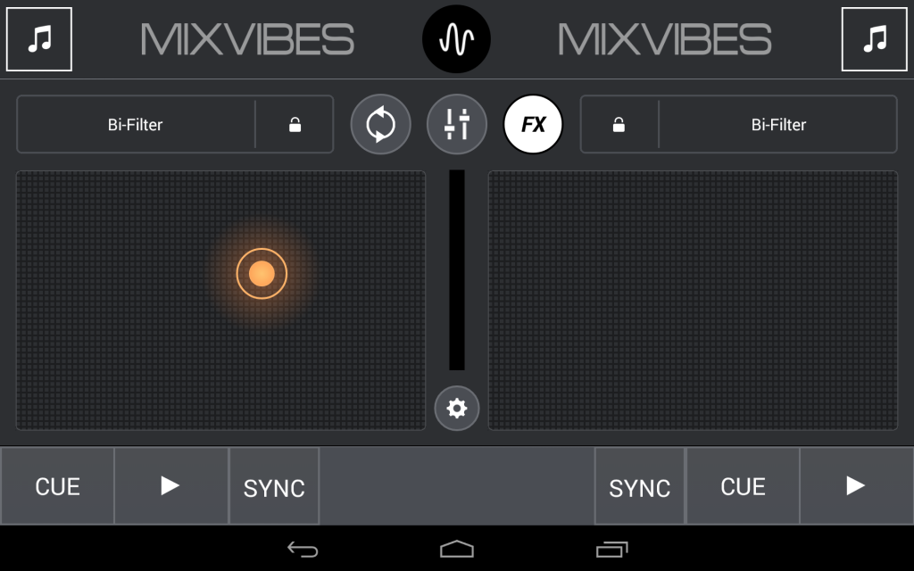 Korg 의 Kaoss Pad 를 닮은 Cross DJ for Android 의 이펙터